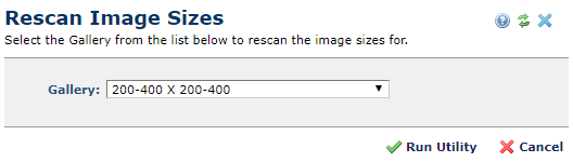 rescan image sizes choose gallery
